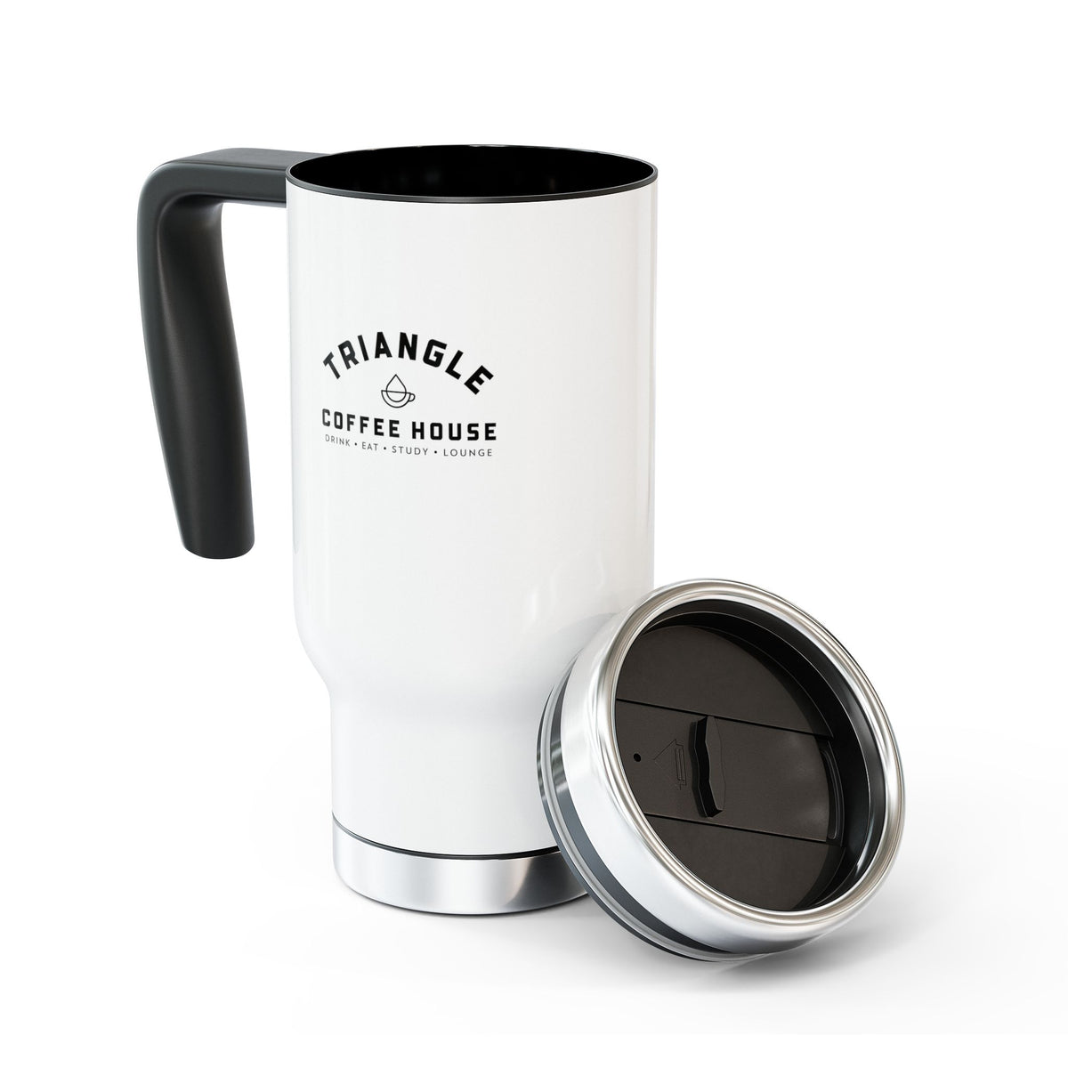 Stainless Steel Travel Mug with Handle, 14oz
