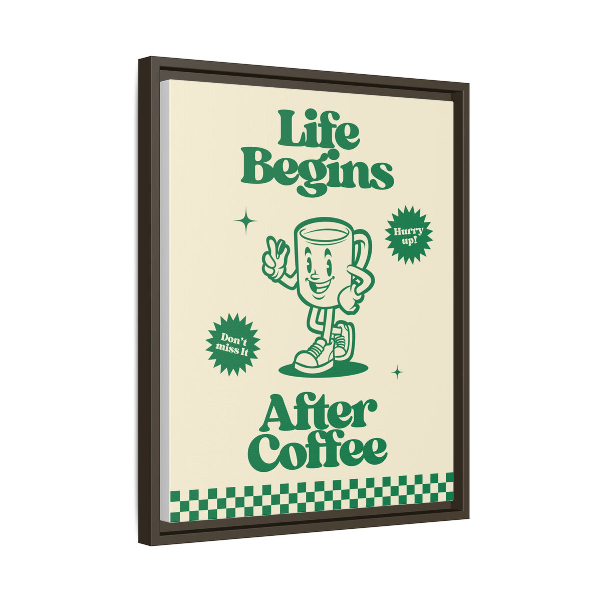 Life Begins - Wall Art (Framed Canvas) Size 16x20