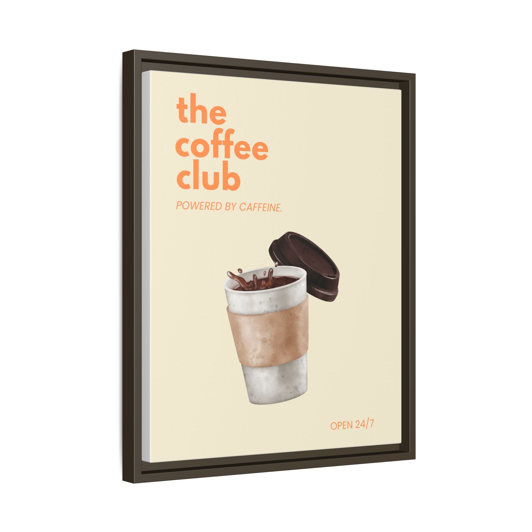 The Coffee Club - Wall Art (Framed Canvas) Size 16x20 – Triangle