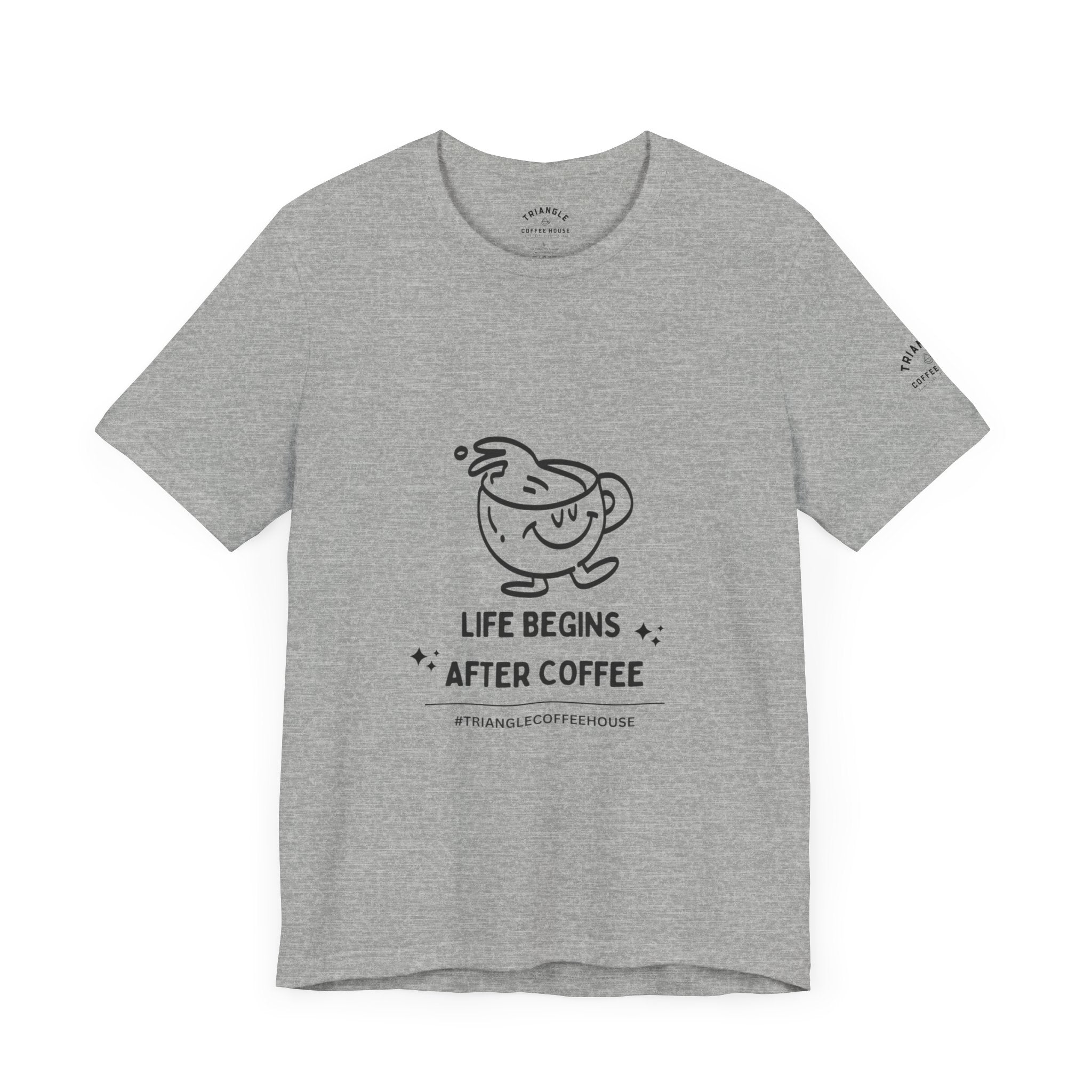 LIFE IS RESEARCH TEE Lサイズ Life Begins After Coffee - Unisex Tee | Triangle Coffee House