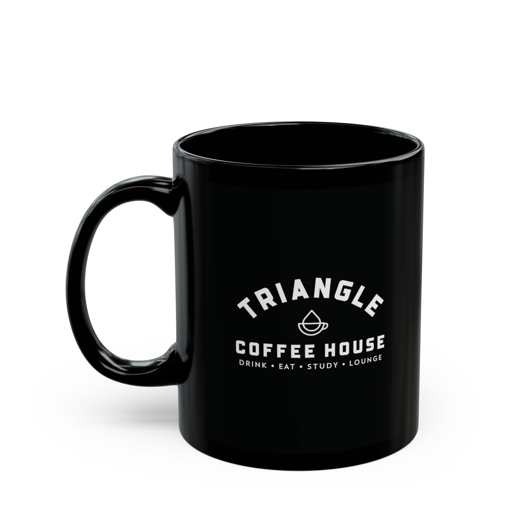 Black Mug - Triangle Coffee House Logo (11oz)