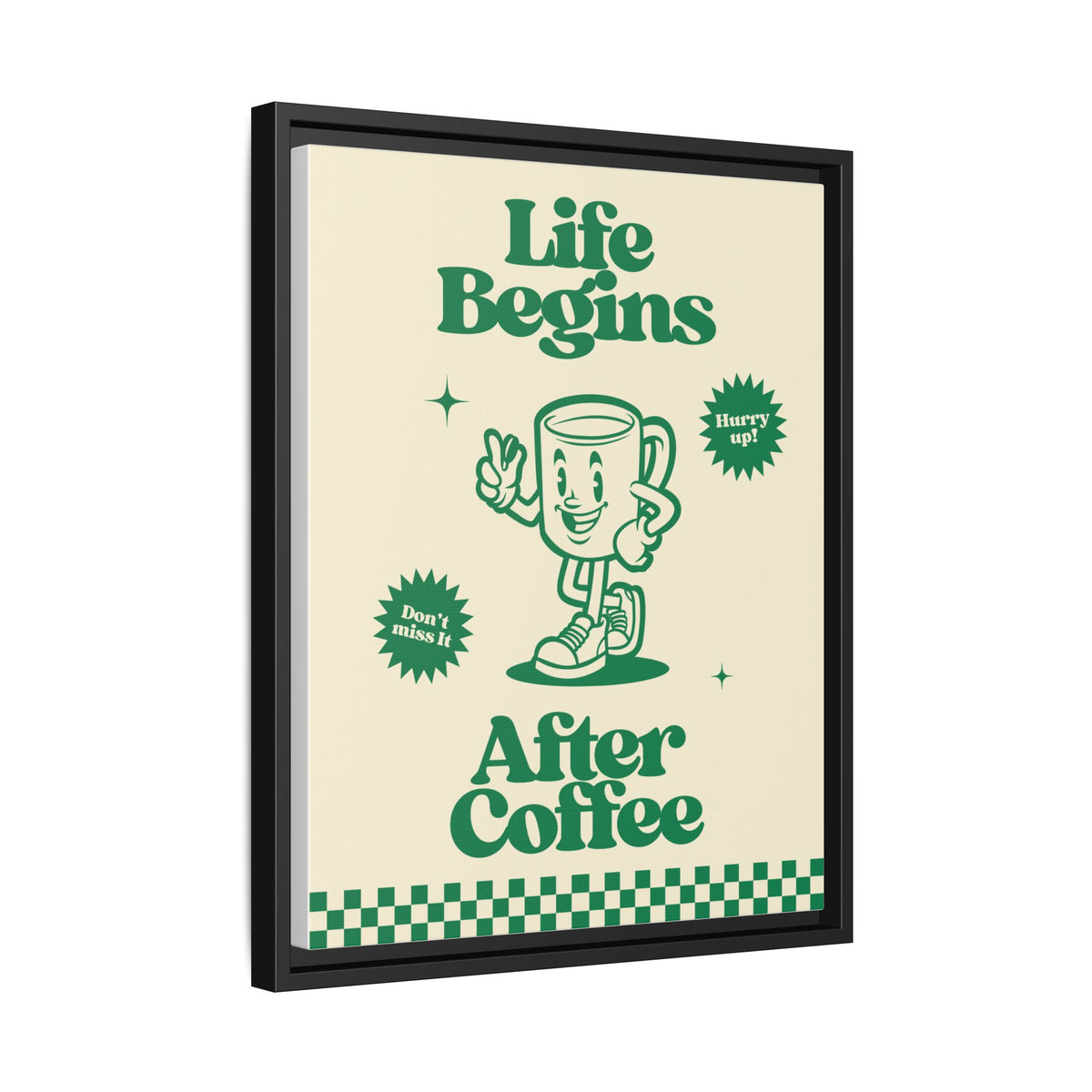 Life Begins - Wall Art (Framed Canvas) Size 16x20