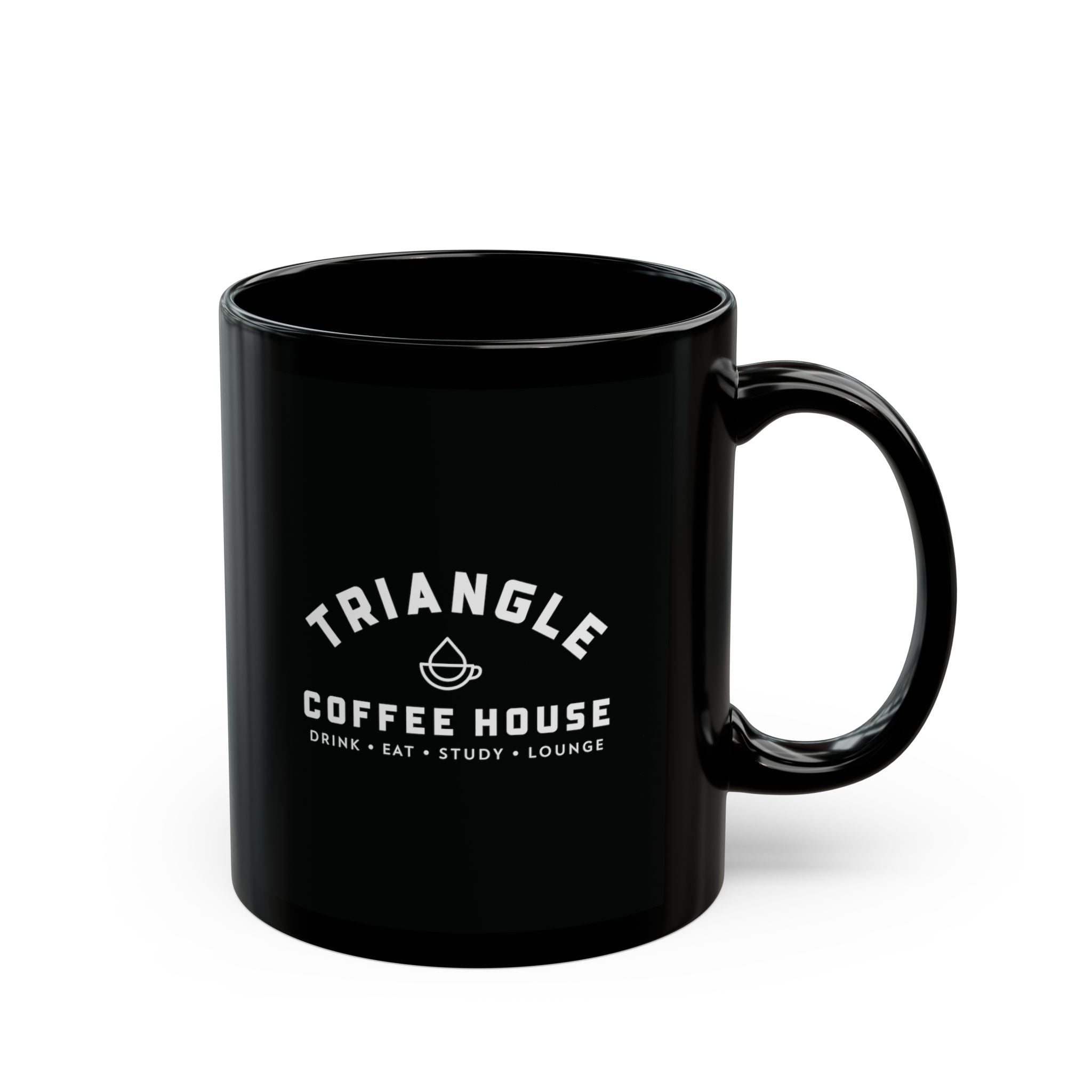 Black Mug - Triangle Coffee House Logo (11oz)